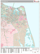 Virginia Beach Digital Map Premium Style